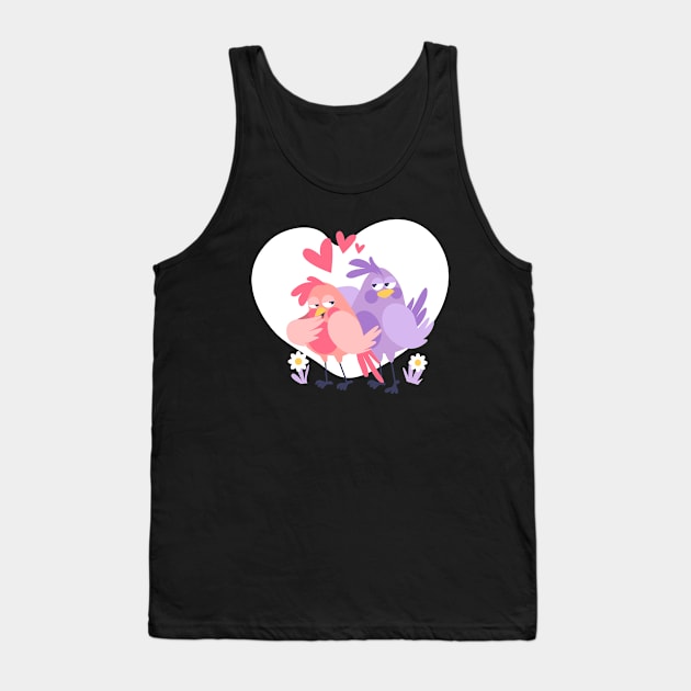 Bird Couple Love Tank Top by Mako Design 